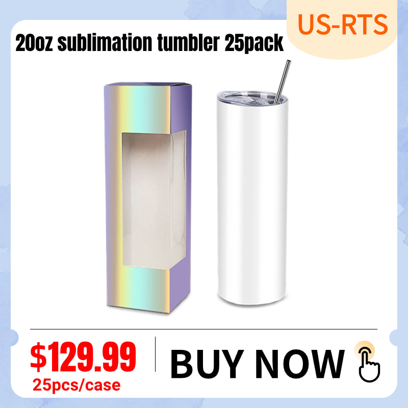  Sublimation Tumblers bulk 20 oz Skinny, 24 Pack